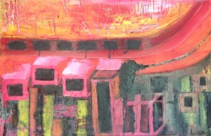 Peinture réalisée à partir d'un souvenir d'enface